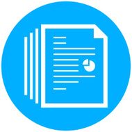 Document icon on a round button N175