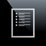 Document icon on a black background N36