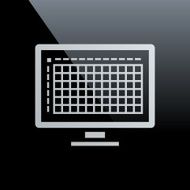 Computer icon on a black background N13
