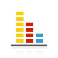 Bar Graph icon on a white background N174