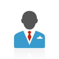 Businessman icon on a white background N154