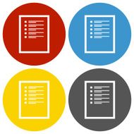 Document icon on circle buttons N34