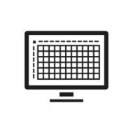 Computer icon on a white background N42