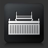 Black Square Button with Shipping