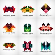 icons paper geometric icon set N4