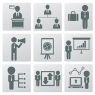 Organization Human resource and management icons vector