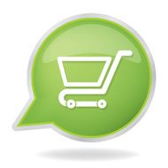shopping cart icon vector
