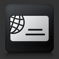 Black Square Button with Credit Card