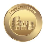 Rome colosseum coin