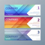 Set of geometric banners templates