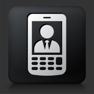 Black Square Button with Business Call