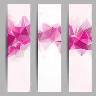 Set of banners with abstract triangles N2