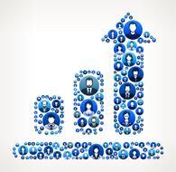 Progresschart Business People Faces Finance and Teamwork Pattern