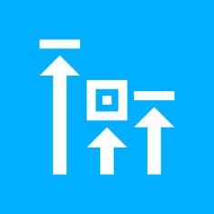 Logistics icon on a blue background N2