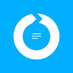 Chevron Chart icon on a blue background N6