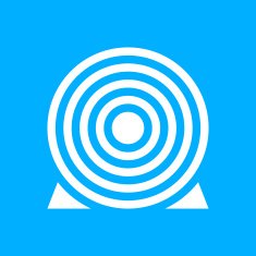 Target icon on a blue background N3