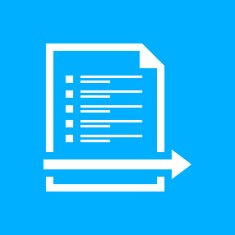 Document icon on a blue background N8
