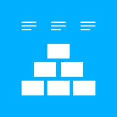 Pyramid icon on a blue background N3