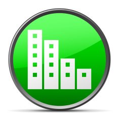 Apartment Building icon on a round button N29