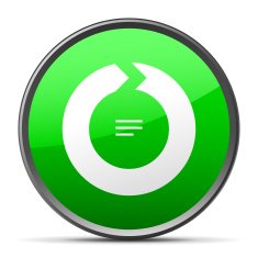 Chevron Chart icon on a round button N41