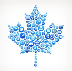 Maple Leaf Business and Finance Vector Buttons Background