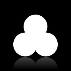 Venn Diagram icon on a black background N3