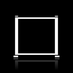 Projection Screen icon on a black background N5