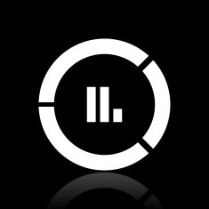 Donut Chart icon on a black background N5