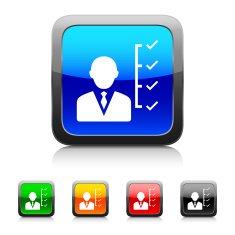 Businessman icon on color buttons N7