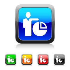 Businessman icon on color buttons N9