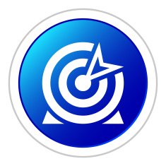 Target icon on a round button N21