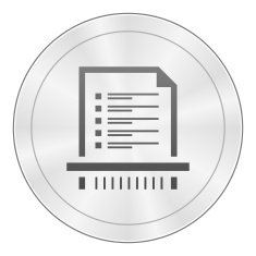 Document icon on a round button N66