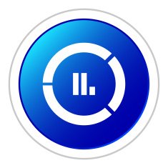 Donut Chart icon on a round button N20