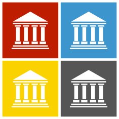 Bank icon on square buttons N11