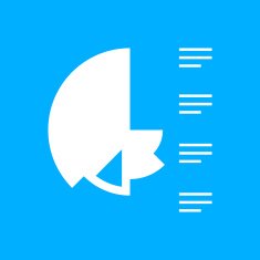 Coxcomb Chart icon on a blue background N2