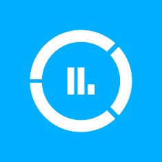 Donut Chart icon on a blue background N4