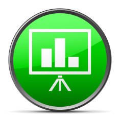 Presentation icon on a round button N2
