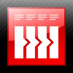 Flowchart icon on a square button N36
