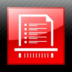 Document icon on a square button N32