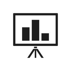 Presentation icon on a white background