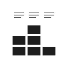 Bar Graph icon on a white background N47