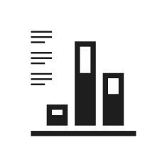 Bar Graph icon on a white background N48