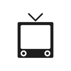Television Set icon on a white background N2