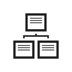 Flowchart icon on a white background N49