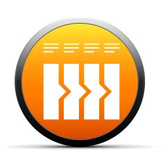 Flowchart icon on a round button N78