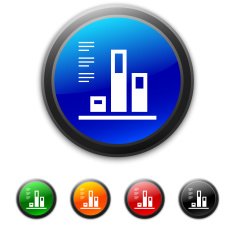 Bar Graph icon on round buttons N16