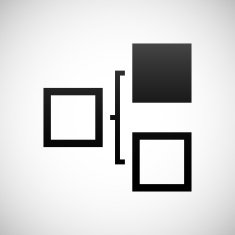 Flowchart icon on a white background N50