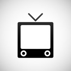 Television Set icon on a white background N4