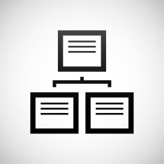 Flowchart icon on a white background N52