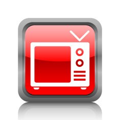 Television Set icon on a square button N5